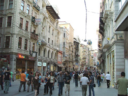 İstiklal Avenue in the Beyoglu district of Istanbul.