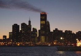 Chicago skyline.