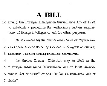portion of FISA act text