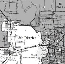 Portion of a 2001 California redistricting map.