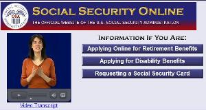 SSA e-gov site