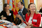 european people with flags.