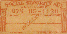 Social Security Card example