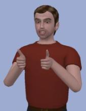 Sign Language Avatar signs 