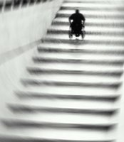 wheelchair on stairs